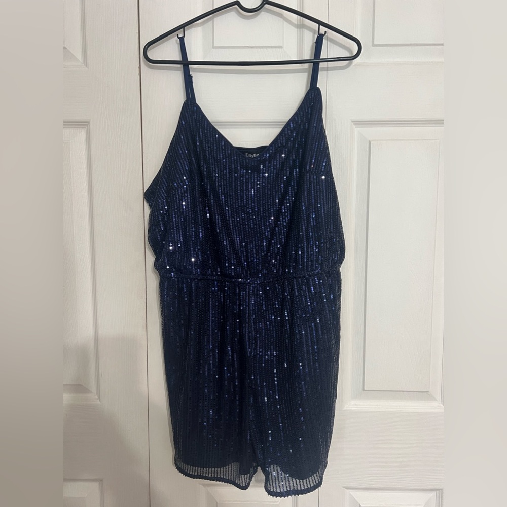 taylor swift eras navy blue sequin romper